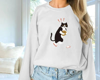 Women's Fashionable Solid Color Printed Long Sleeved Sweatshirt