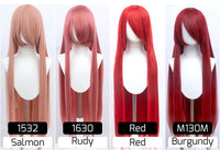 100cm Synthetic Wigs Lolita Cosplay Womens Wig Red Pink Blonde Blue Straight Wig Hair Extensions Party Wig MUMUPI