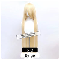 100cm Synthetic Wigs Lolita Cosplay Womens Wig Red Pink Blonde Blue Straight Wig Hair Extensions Party Wig MUMUPI