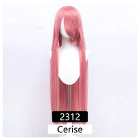 100cm Synthetic Wigs Lolita Cosplay Womens Wig Red Pink Blonde Blue Straight Wig Hair Extensions Party Wig MUMUPI