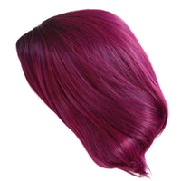 GNIMEGIL Synthetic Burgundy Wig for Woman Short Bob Wig Haircut Soft Straight Hairstyle Red Ombre Purple Wigs Natural Hairstyles