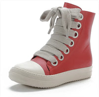 College Style Small Leather Boots