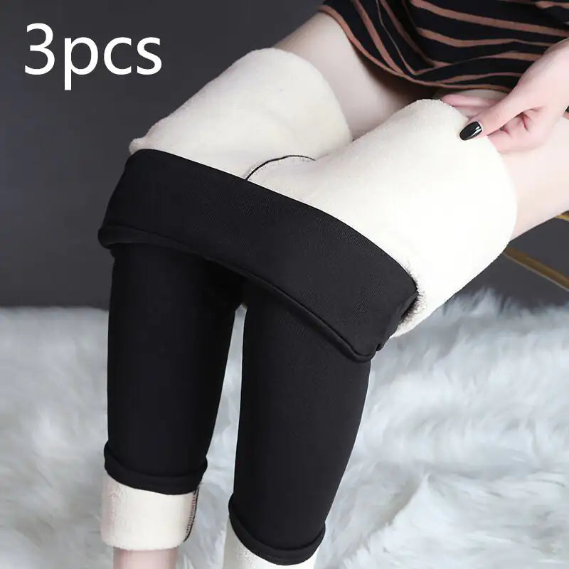 Winter Leggings Warm Thick High Stretch Lamb Cashmere Leggins Skinny Fitness Woman Pants